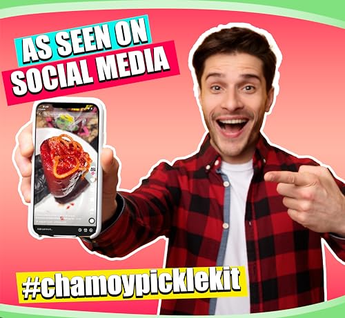 Chamoy Pickle Kit with Freeze Dried Candy, Takis, Lucas Gusano. Salsaghetti, Polvos, Mexican Candy & Alamo Chamoy Pickle from tiktok trend items, 13 pieces
