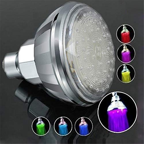 HTNBO Adjustable Automatic 360° 7 Color LED Colors Change Showerhead Facut Home Bathroom Decoration