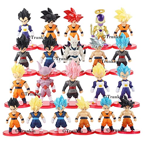 Image of Trunkin DBZ 21 Pcs Set B Anime Figure Son Goku GohanVegeta Frieza Vegeto Trunks Piccolo Figurine Collectible Anime Weeb PVC Collection Model Figures