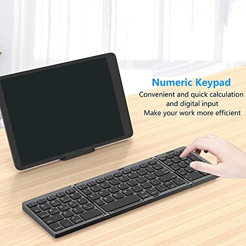 Clavier Bluetooth pliable noir rechargeable USB pour iOS et Android