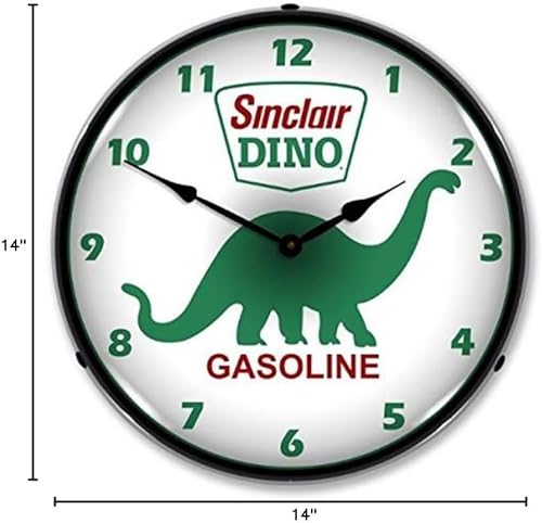 Nuevo Sinclair Dino Retro Vintage Style Publicidad LED Reloj iluminado - Se envía gratis el siguiente día hábil a 48 estados