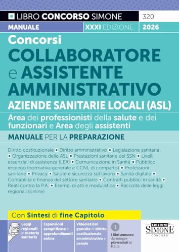Concorso Collaboratore e Assistente Amministrativo Aziende Sanitarie Locali. Manuale per la preparazione