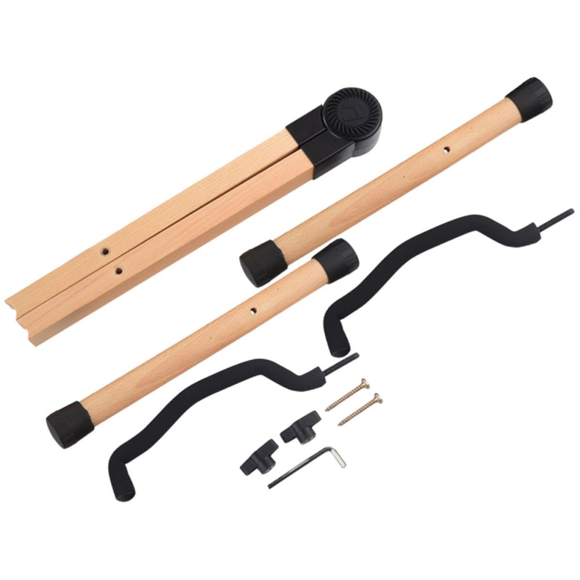 Mikikit Soporte para Guitarra Acústica Madera Marrón Estructura Plegable en Forma , Estable y Resistente para Músicos Ukulele y Violín
