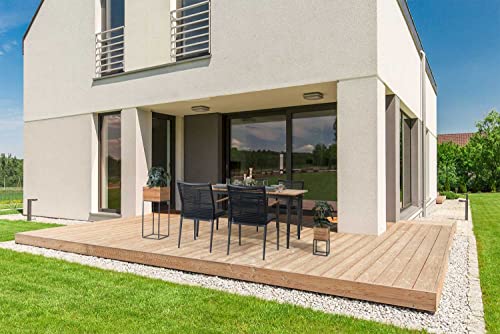 Möbel Jack Gartentisch Esstisch Terrassentisch Balkontisch Loungetisch | Aluminium | Teakholz | Anthrazit | Naturfarben… – Bild 3