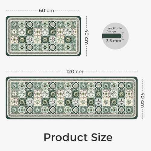 Image of MAXOSHINE Kitchen Mats for Floor Anti Slip Waterproof Feet Comfort Kitchen Runner Floor Mat Standing Desk Mat Floor Mats for Kitchen (120 * 40cm, 60 * 40cm) Set of 2