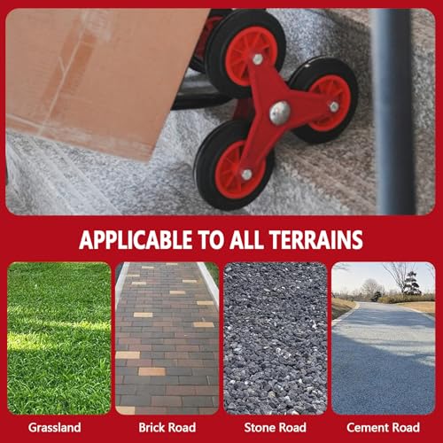 Carretilla manual para escaleras con 6 ruedas y capacidad 460 lb miniatura 7