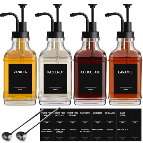 Coffee Syrup Dispenser with Pump - 16.9 fl oz