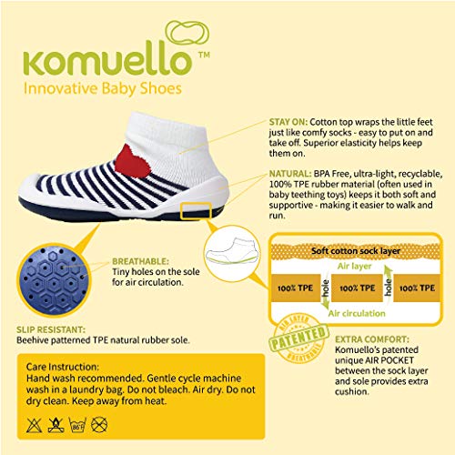 Komuello Girls Baby And Toddler Walking Shoes, Breathable, Washable, Non-Slip, Slip-On Shoes, Size 5-115Mm (Pompom Flower Pink, 6-12 Months) #TOP2
