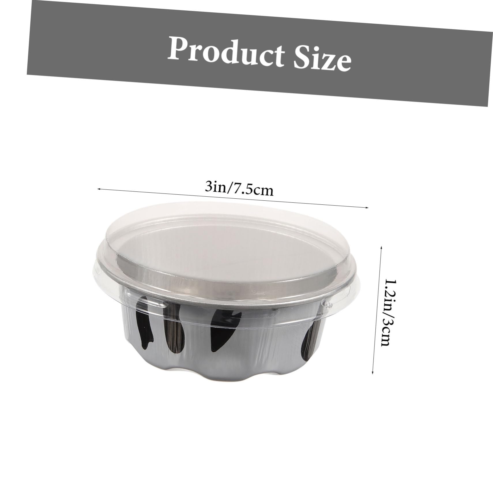 FRCOLOR 50Pcs Aluminum Ramekin Cups with Lids Durable Egg Tart Molds for Baking Muffins Individual Cake Pans for Home Kitchen Restaurant Bakery Use