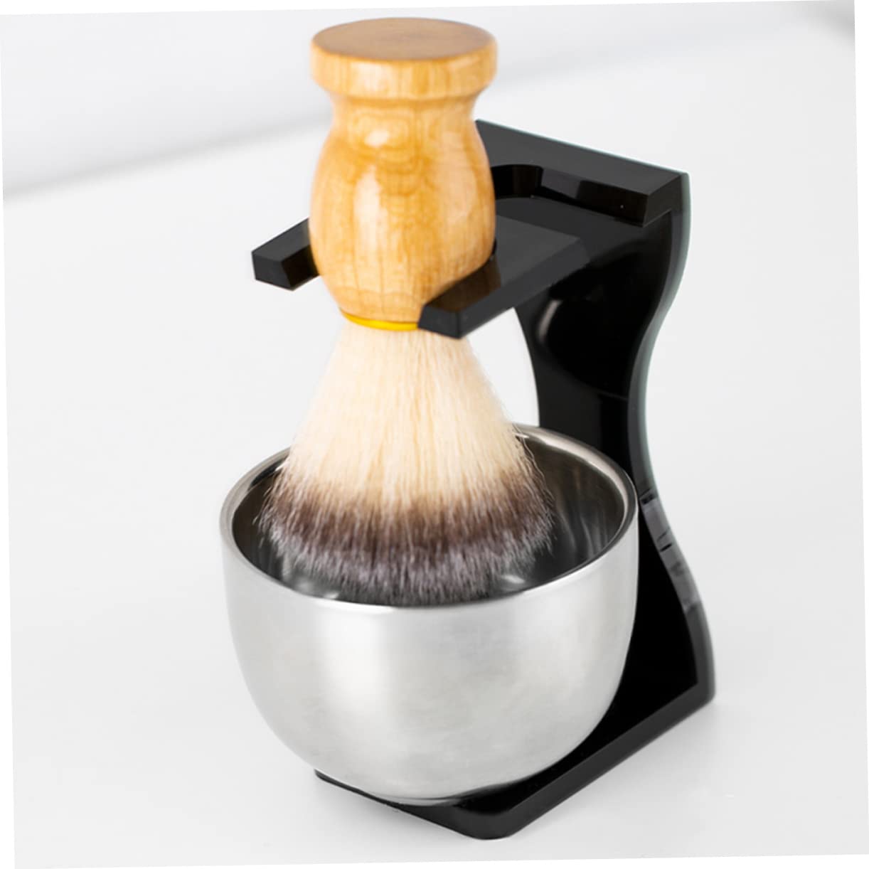 Healeved Beard Care Set Shaving Brush Stand Bowl Razor Holder Acrylic Shaving Supplies Tool Stands
