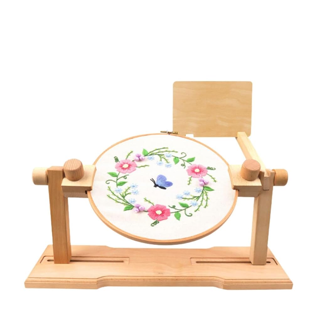 Supporto per Telaio da Ricamo Regolabile, Supporto per Ricamo Girevole Crossstitch Supplies con 3 Telai da Ricamo