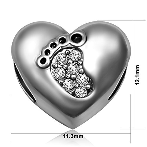 Image of JMQJewelry Feet Jan-December Womens Charms Fits Pandora Charms Bracelets