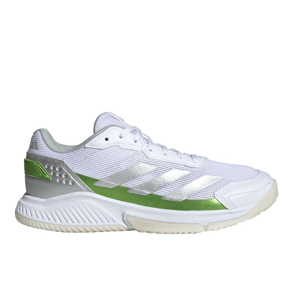 Womens Courtquick Padel Tennis Sneakers Shoes - Green, Silver, White