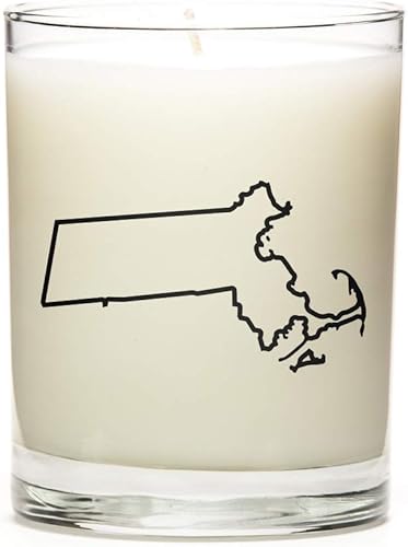 LUNA CANDLE CO. Personalized with The Map Outline of Massachusets State! Perfect