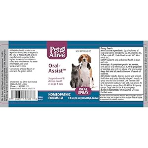 PetAlive Oral-Assist – Natural Homeopathic Formula Supports Oral and Dental Health in Dogs and Cats – Supports Healthy Teeth and Gums in Pets – 59 mL