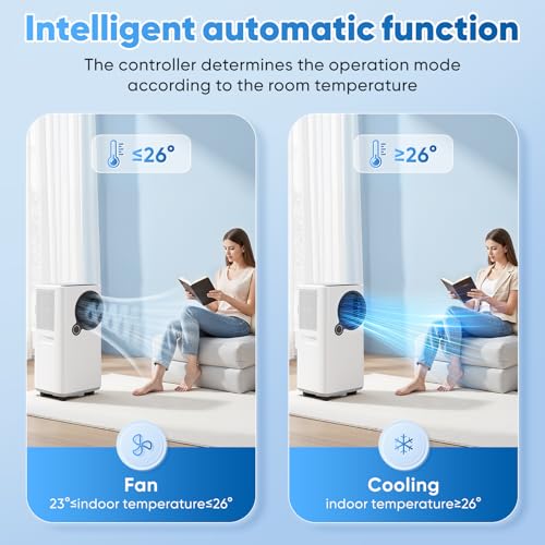 Portable Air Conditioners, 16000 BTU 6-in-1 Cooling, Dehumidifier & Fan, Ultra Quiet with 24H Smart Timer, Auto Shut-Off & Child Lock for Home/Bedroom/Office - Image 4