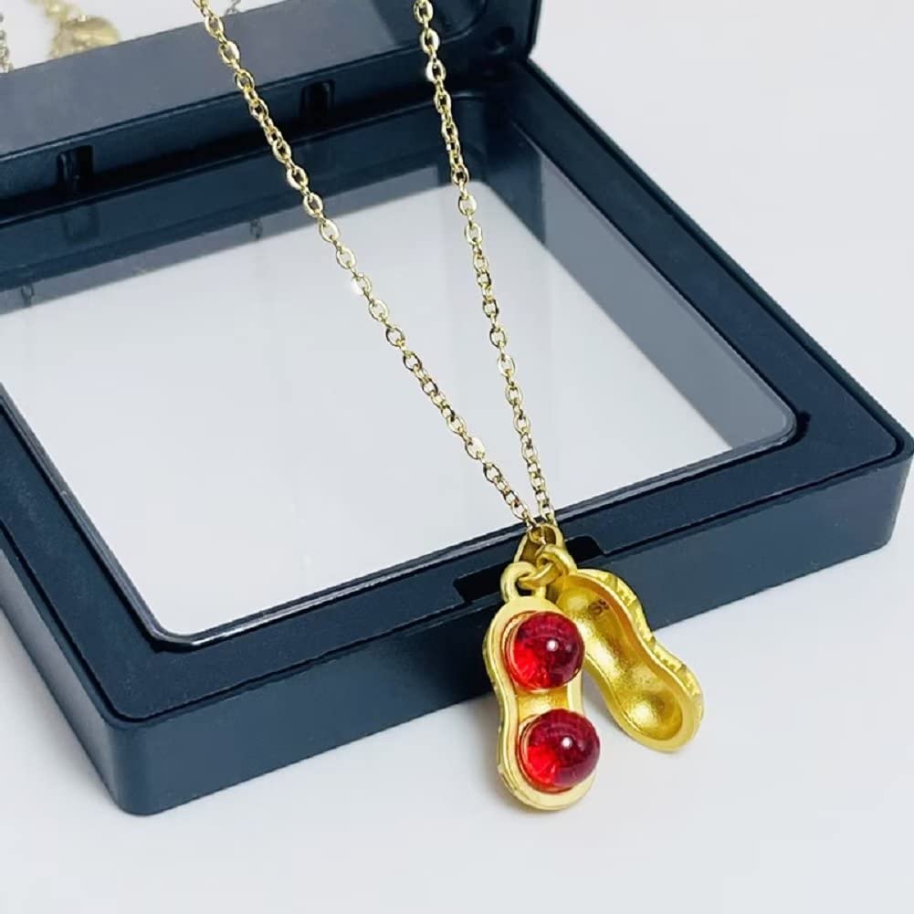 Amazon.com: XUSIOAKKM Collar con colgante de maní de oro amarillo