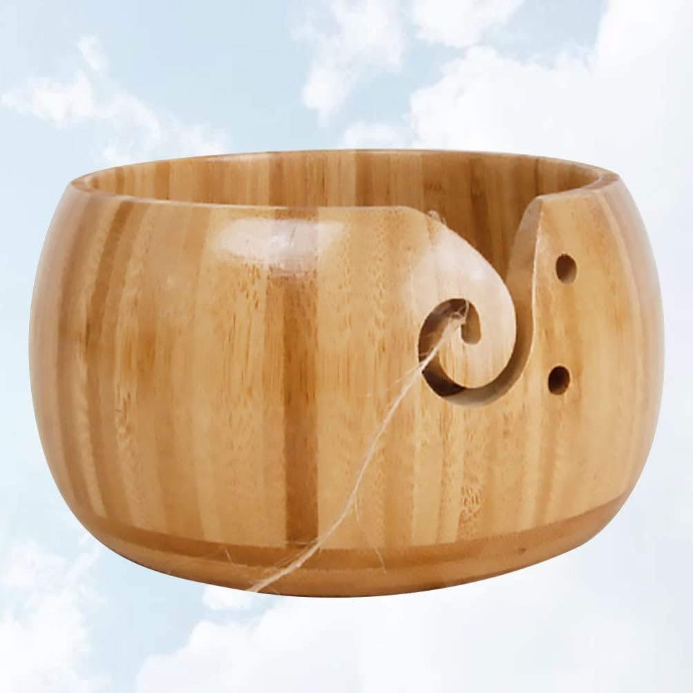 Yarn Bowl Large Handmade Yarn Storage Holder Bowl for Knitting Knitting Accessories