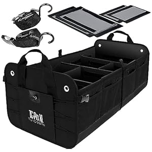 TRUNKCRATEPRO XL Premium SUV, Truck, Car Trunk Organizer With Expandable Compartments – Lightweight Foldable Cargo Organizer