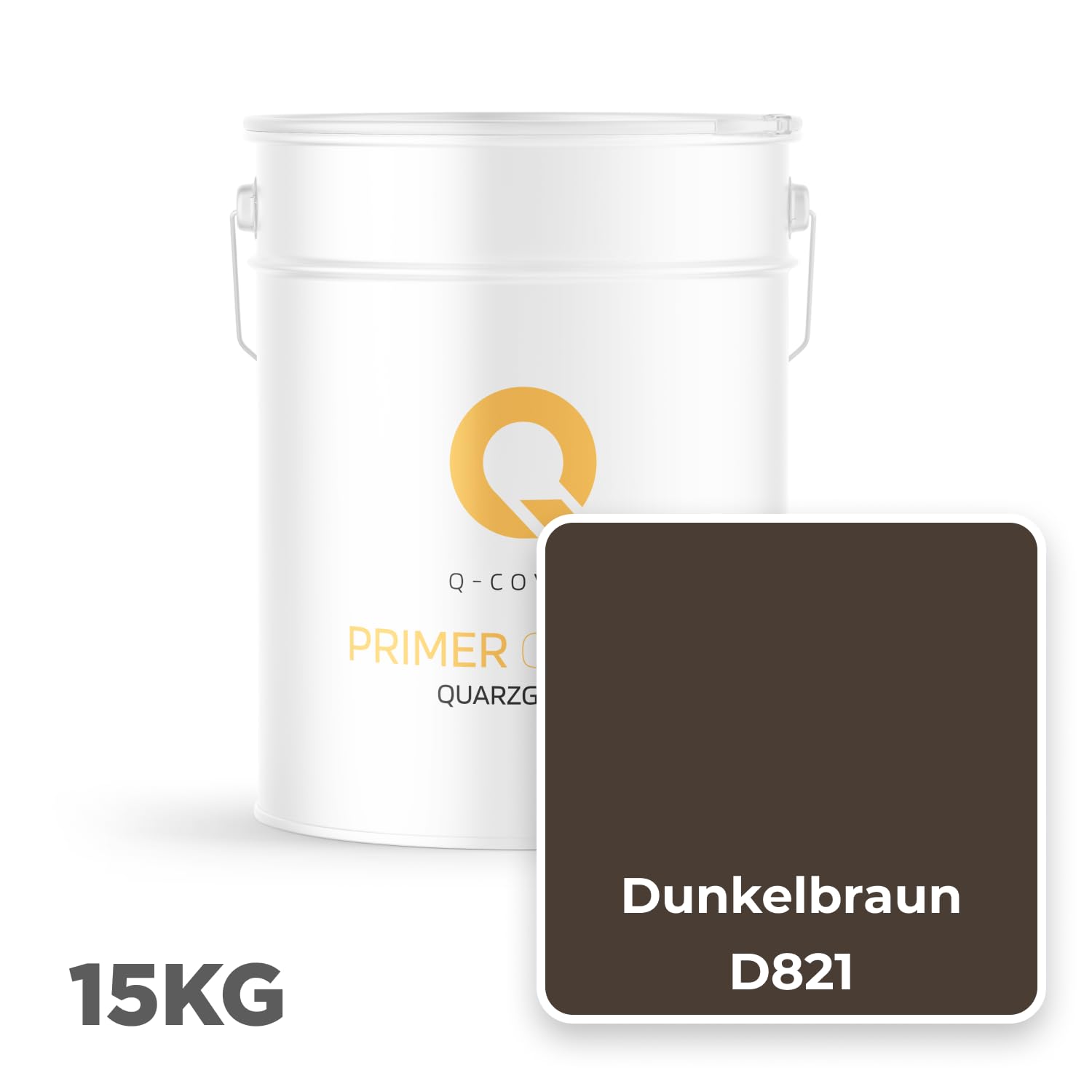 Quarzgrund für Dekorativer Putz mit Mica Dunkelbraun D821 15KG | Acrylatdispersion Grundiermittel Innen & Außen für Wände und Decken Grundierung Schutz Mosaikputz ca. 0,3-0,4 KG/m2