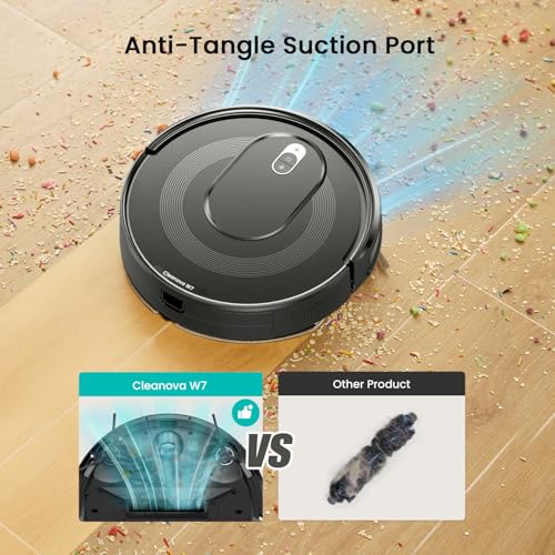 Vexilar W7 Robot Vacuum Cleaner with Mop, 2 in 1 4500Pa Strong Suction Robot Vacuum, Remote/Alexa/App/Voice Control, Automatic Self-Charging, Robotic Vacuum for Pet Hair, Hard Floors, Carpet - Image 3