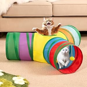 Buraq Pets 3 Way Cat Tunnel Cat Toys, Collapsible Play Toy, Interactive Kitten Toys, Lightweight & Foldable, Cat Playing Toys for Indoor & Outdoor