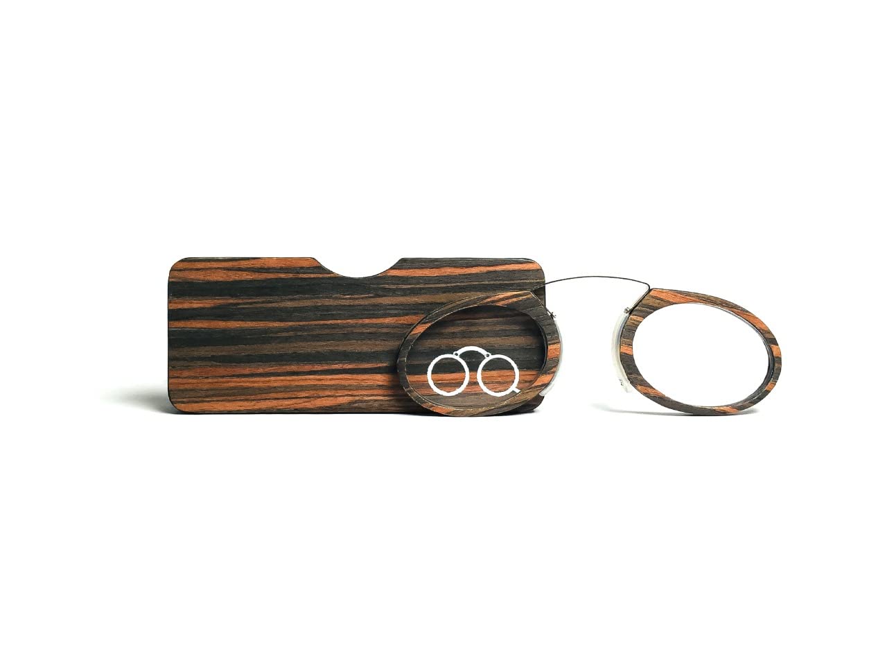 DR. B's Readers® Wooden Bamboo Nose Clip Reading Glasses for Men & Women with Matching Pod Case Portable Glasses