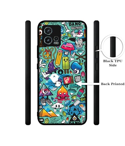 Image of Crazy Design Premium 2D Printed Metal Back Case Cover for Motorola Moto G72 4G