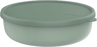 Mepal - Mikrowellengeschirr Lumina - Frischhaltedosen mit Deckel für Kühlschrank, Gefrierschrank, Dampfgarer & Mikrowelle - Mikrowellenschüsseln mit Deckel - Aufbewahrungsbox - 2000 ml - Nordic sage