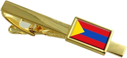 Pasto City Colombia Bandera Gold-tone Tie Clip con grabado personalizado