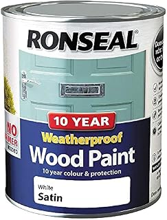 RONSEAL ASINOAUK30K 10 Year Weatherproof Paint, White Satin, 750 ml (Pack of 1)
