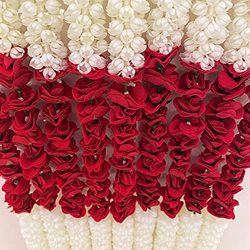 Set Of Two Garlands, 5 Ft Long With 32 Roses (Gulab) In Each String, Scented Mogra/Jasmine Garland Ladi For Decoration For Festival Navratri, Diwali, Temple And Home/Office Inauguration., 5 feet (B08KDKL7HS) Amazon Price History, Amazon Price Tracker