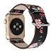 TCSHOW For Apple Watch Band 38mm,38mm Soft PU Leather Pastoral/Rural Style Replacement Strap Wrist Band with Silver Metal Adapter for Series 3 Series 2 and Series 1 (A)