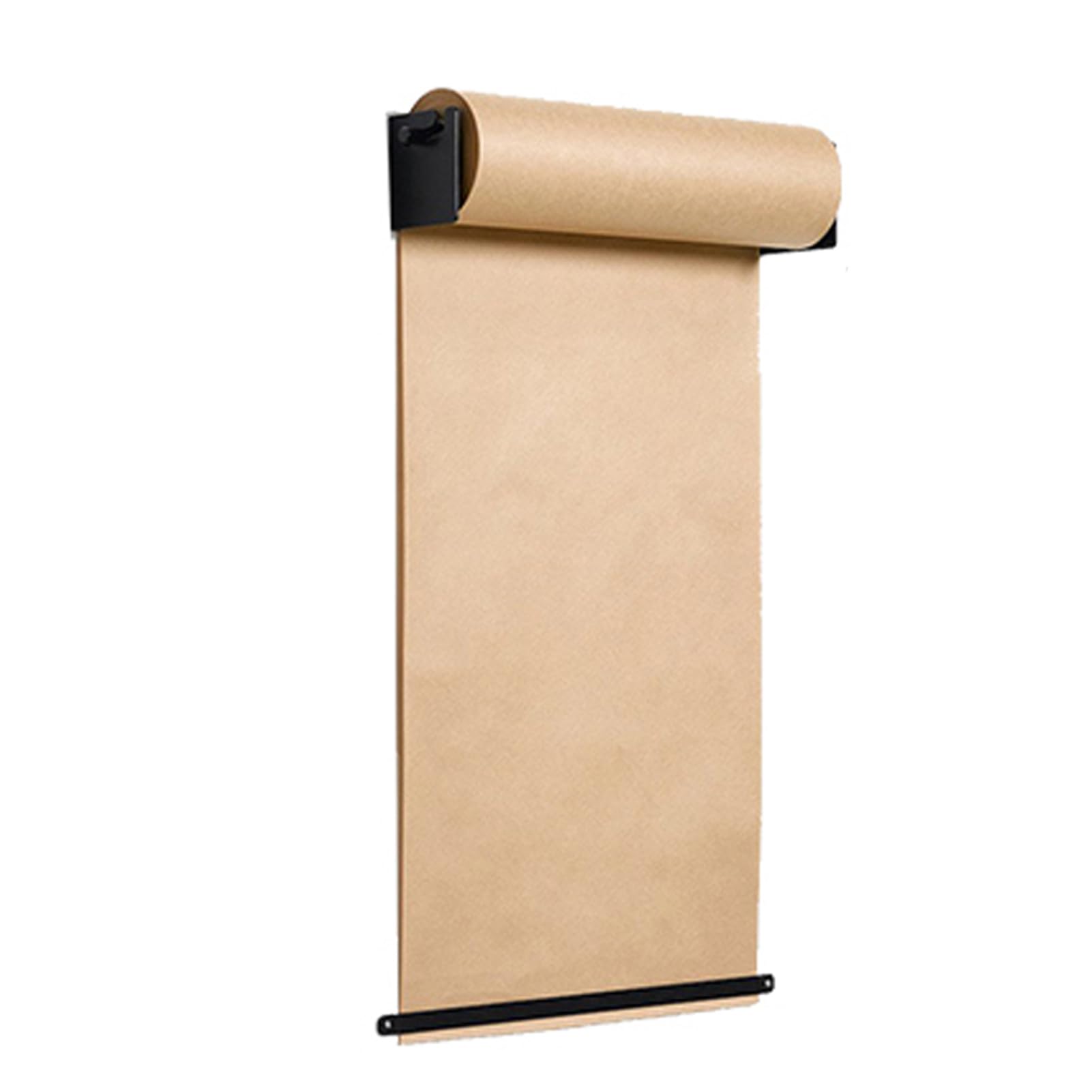 Wytrzymała gilotyna do papieru, papier rzeźniczy, Uchwyt ścienny na rolkę papieru pakowego w kolorze brązowym, wiszący na karteczkę
