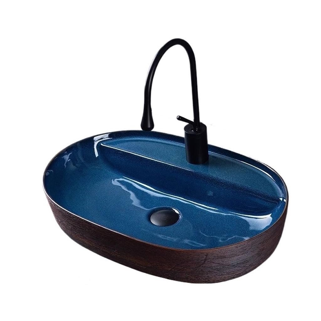 Miroooo B Athroom Countertop Vessel Sink Large Size Alcony Wash Asin Single Athroom Creative Above Counter Art Athroom Sinks