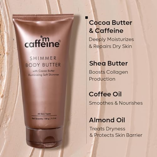 mCaffeine Shimmer Body Polishing Kit for women and men| Shimmer Body Scrub with Coffee & Shimmer Body Butter with Cocoa Butter | For Illuminizing... - Image 5