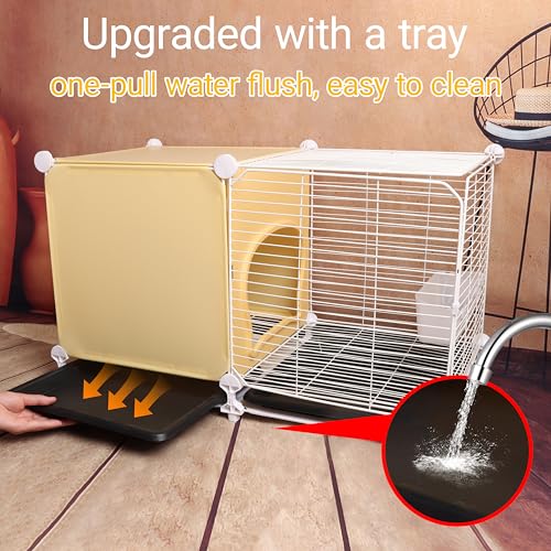 Galinheiro de metal com design de ventilação - Caixa de chocadeira externa com bandeja removível par