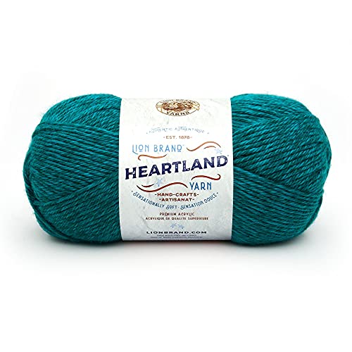 Image of Lion Brand Yarn Heartland Yarn, Worsted-Weight Yarn for Knitting, Crocheting, and Crafting, 1 Pack, Cuyahoga Valley