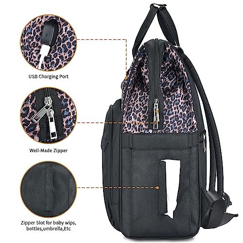 Mokaloo Diaper Bag Backpack, Large Baby Bag, Multi-functional Travel Back Pack, Anti-Water Maternity Nappy Bag Changing Bags - Thumbnail 5
