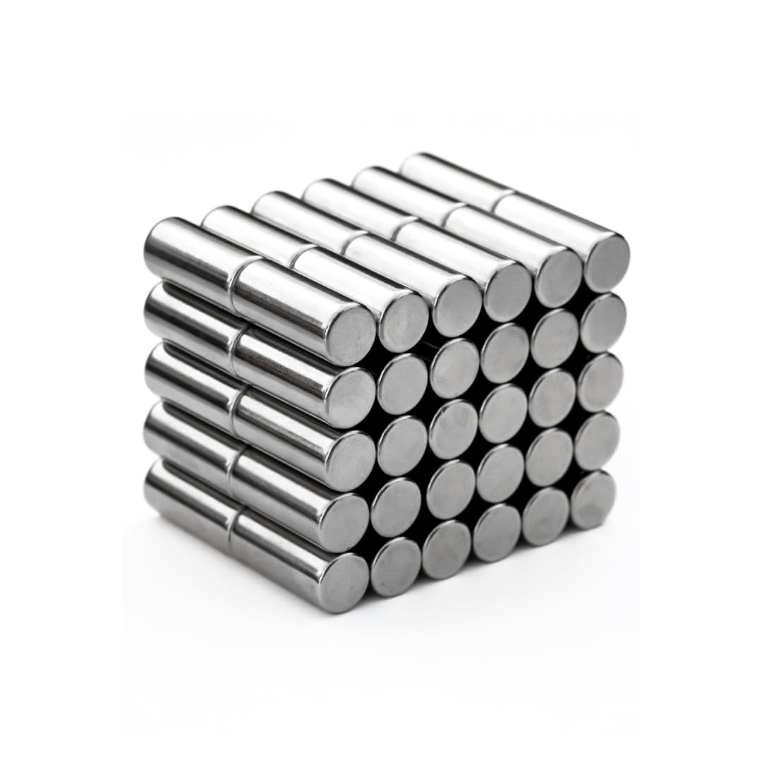 Italfitmagnetisrl | 60 sztuk - Mocne magnesy neodymowe Siła 3,50 kg - Średnica 10 mm grubość 23 mm do lodówki, biura, dekoracji, hobby