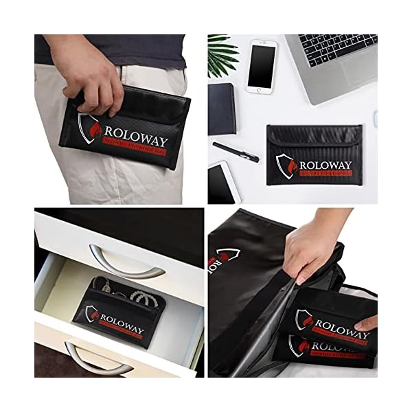 Kleine feuerfeste Tasche (12,7 x 20,3 cm), feuerfeste tasche für , feuerfeste Taschen für Wertsachen â€“ Reisepass… – Bild 7