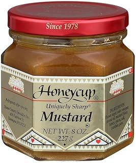 Honeycup Honey Mustard 4-Pack (8oz Each) - Sweet Tangy Condiment for Sandwiches & Dips