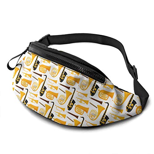 Sac banane pour instruments de musique à vent avec sangle réglable pour homme et femme, sports de plein air, course à pied, gym, voyage, Instruments de musique à vent Musicien, Taille unique, Mode