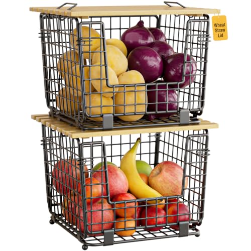 GGIU 2-Pack Stackable Potato Onion Bins