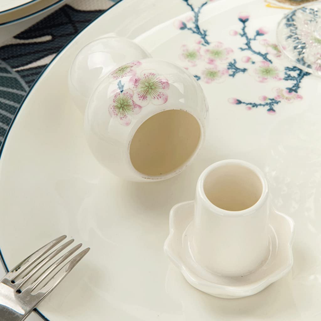 Modny Pojemnik Na Wykałaczki Z Tykwy Ceramiczny Pojemnik Na Wykałaczki Kreatywny Dozownik Na Wykałaczki Biały Dozownik Na Wykałaczki Elegancki(Styl C)