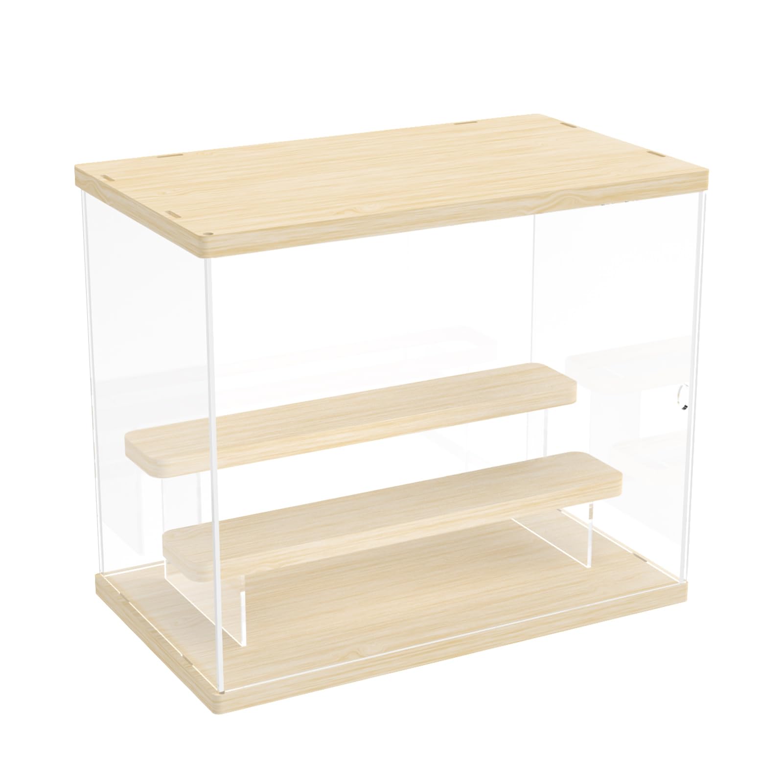 Vitrina de Acrílica Transparente, 3 Niveles Escaparate para Colección, Escaparate Funko Pop Expositor de Acrílico, Caja Vitrina de Acrílico Transparente para Figura Manga Amiibo, Blanco — view 12
