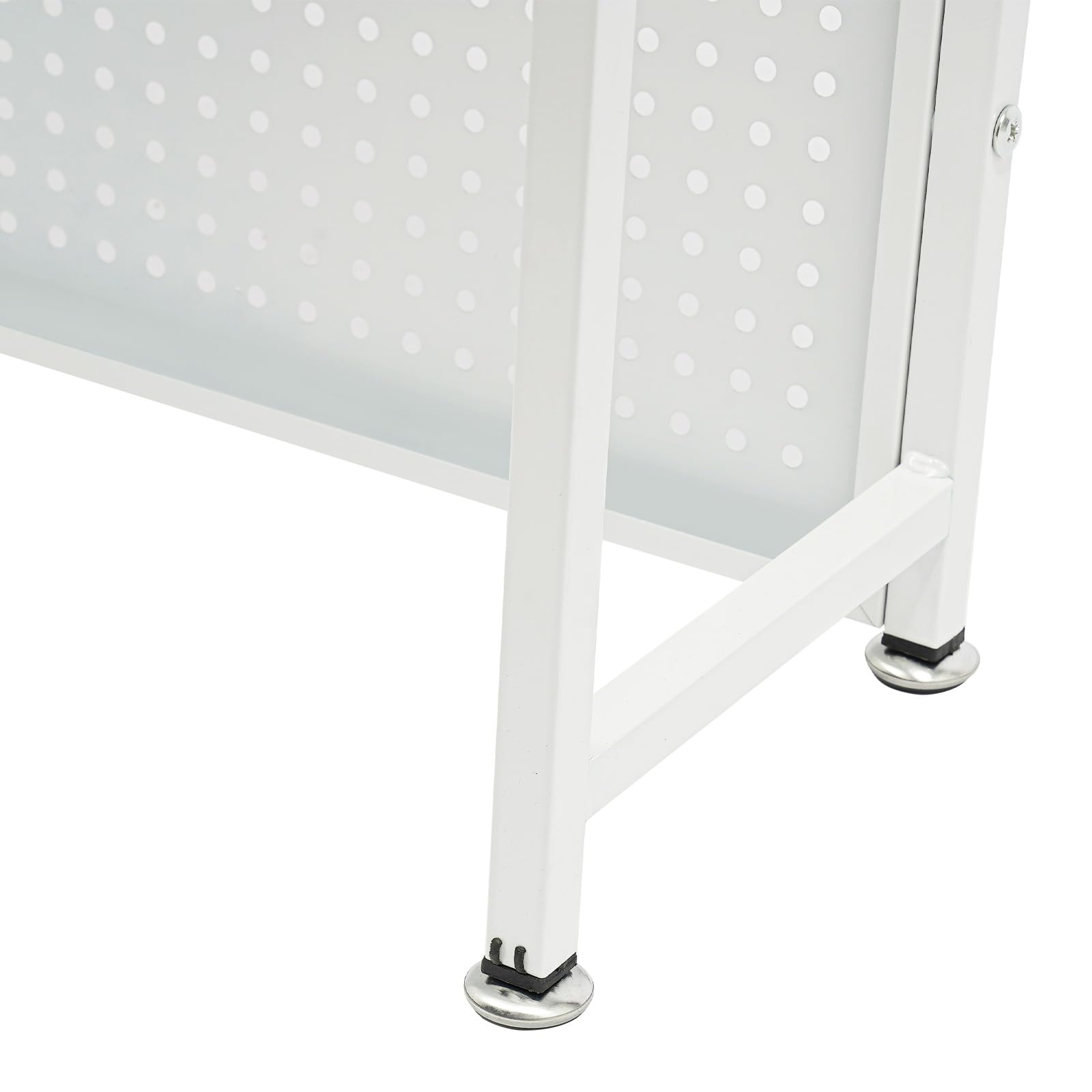 Organizer da scrivania in metallo, a 2 piani, multiuso, con fori e ganci, per riporre libri, materiale da ufficio, documenti, 75 x 20 x 98 cm