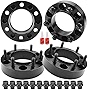 Richeer 1.25 inch 6x5.5 Hub Centric Wheel Spacers with Extend Lug Nuts for Tacoma 4Runner Tundra Fortuner Ventury GX470 GX460, 4PCS Forged 6x139.7mm Wheel Spacers with 12x1.5 Studs & 106mm Hub Bore