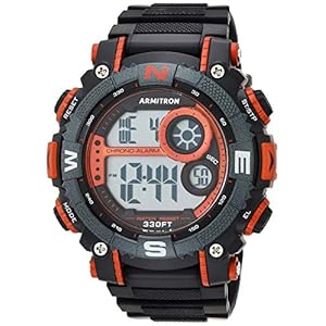 Armitron Sport Men’s Digital Chronograph Resin Strap Watch, 40/8284