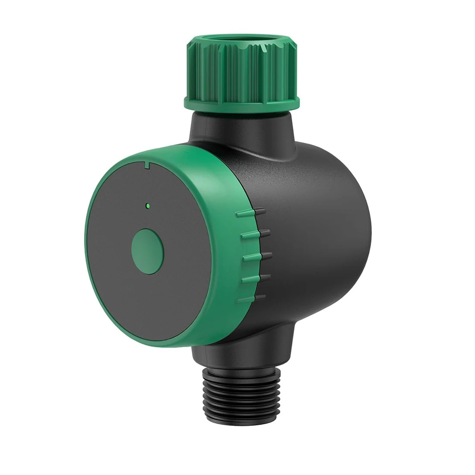 Riego automático por goteo eficiente usando válvula de agua inteligente con controlador Hub